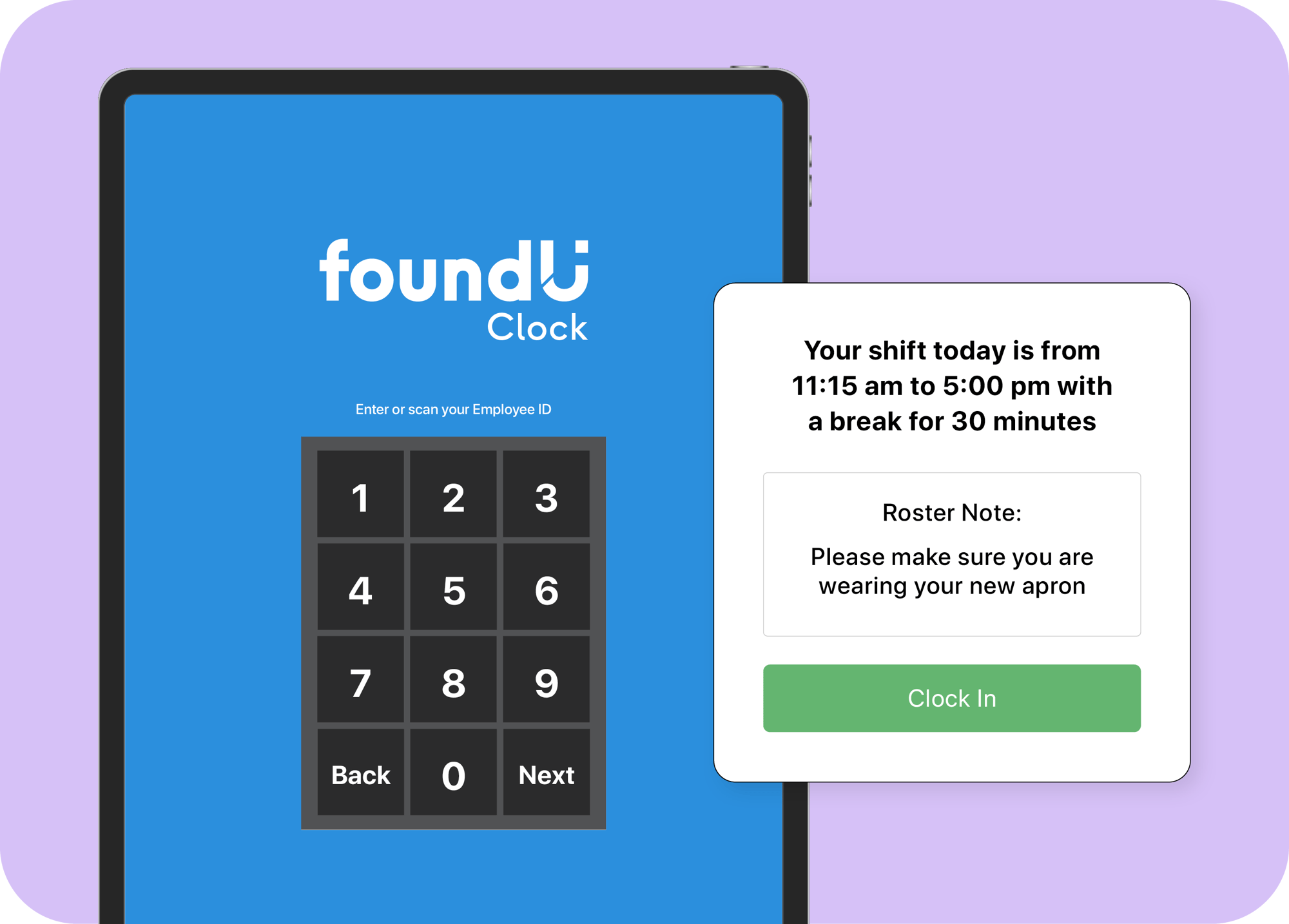 Time and attendance software for logistics