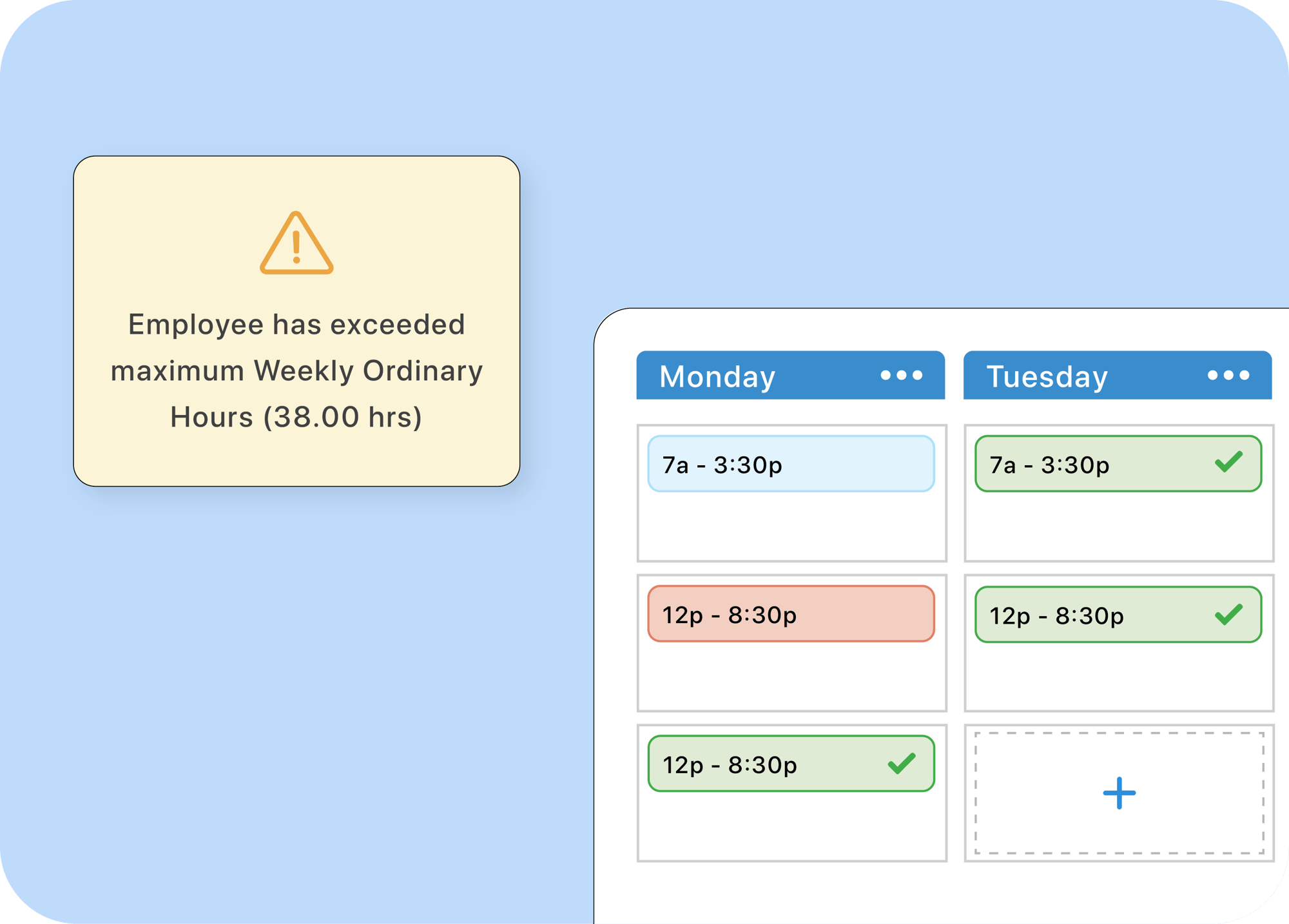 Rostering software for logistics
