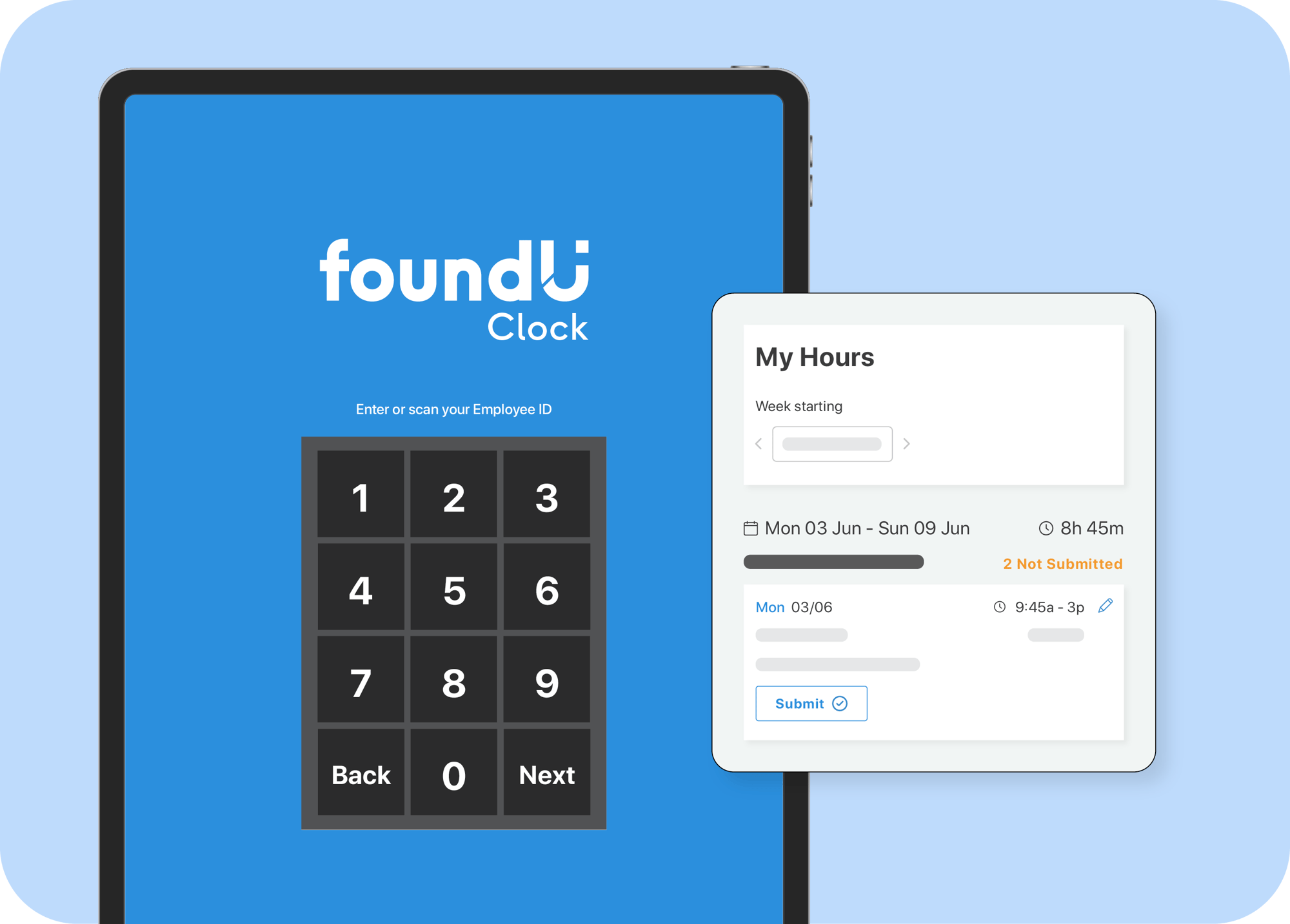 foundU's time and attendance app