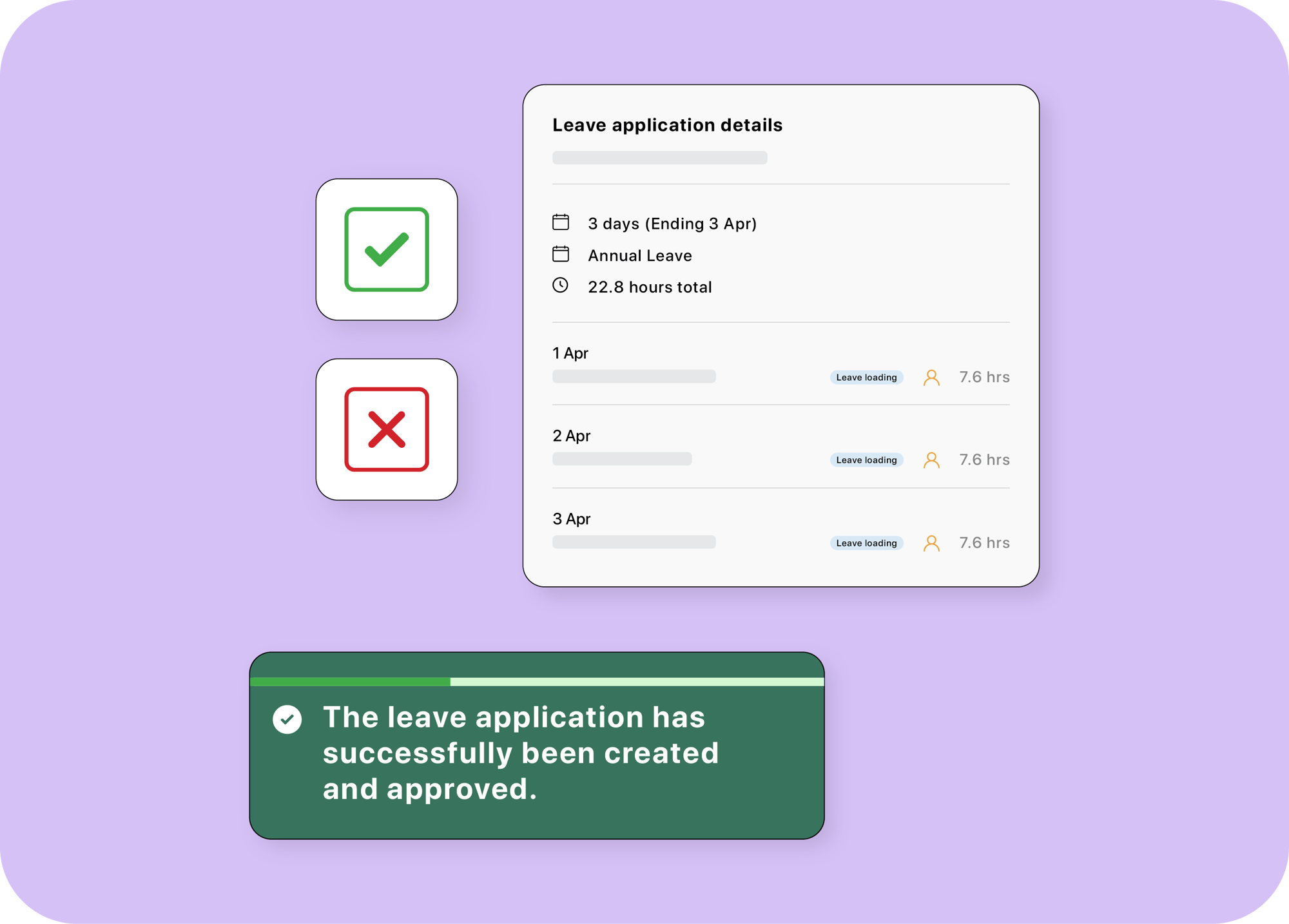 Leave balance dashboard