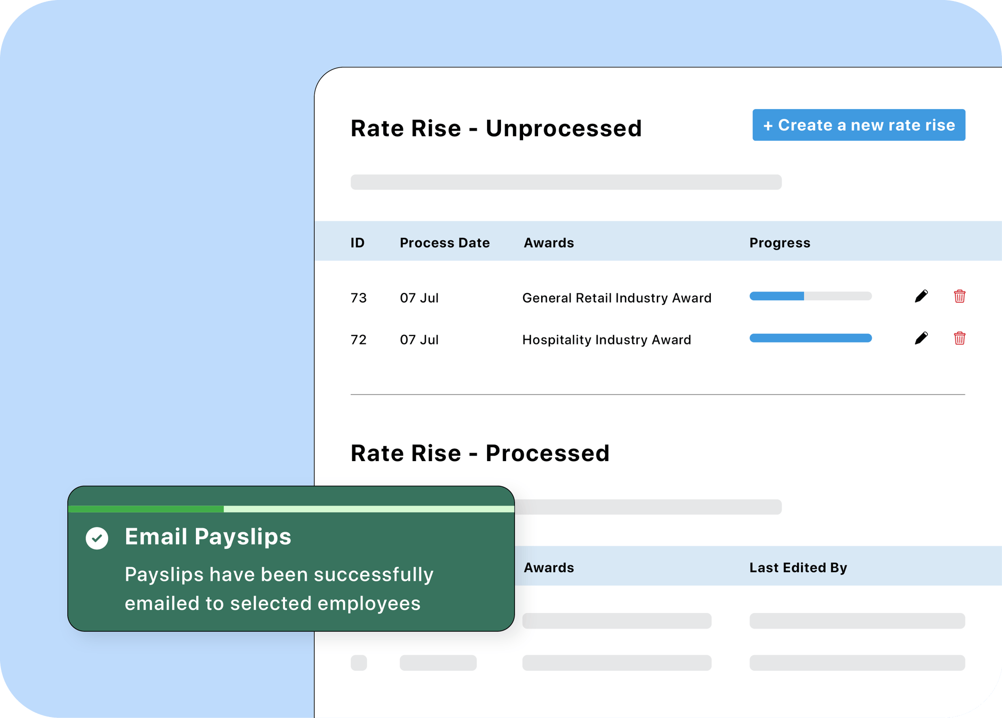 Minimum wage increase scheduling tools