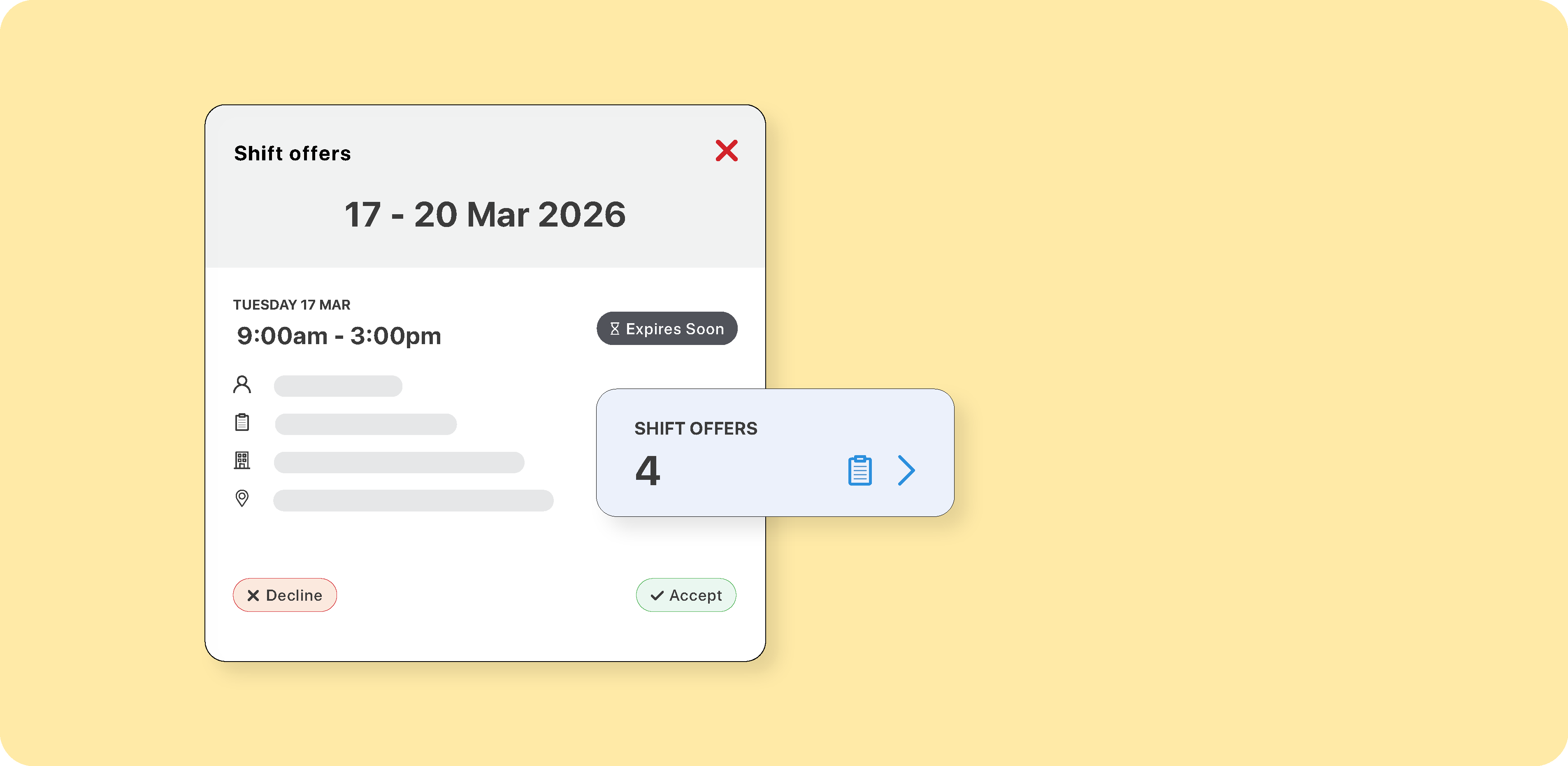 Shift offer software