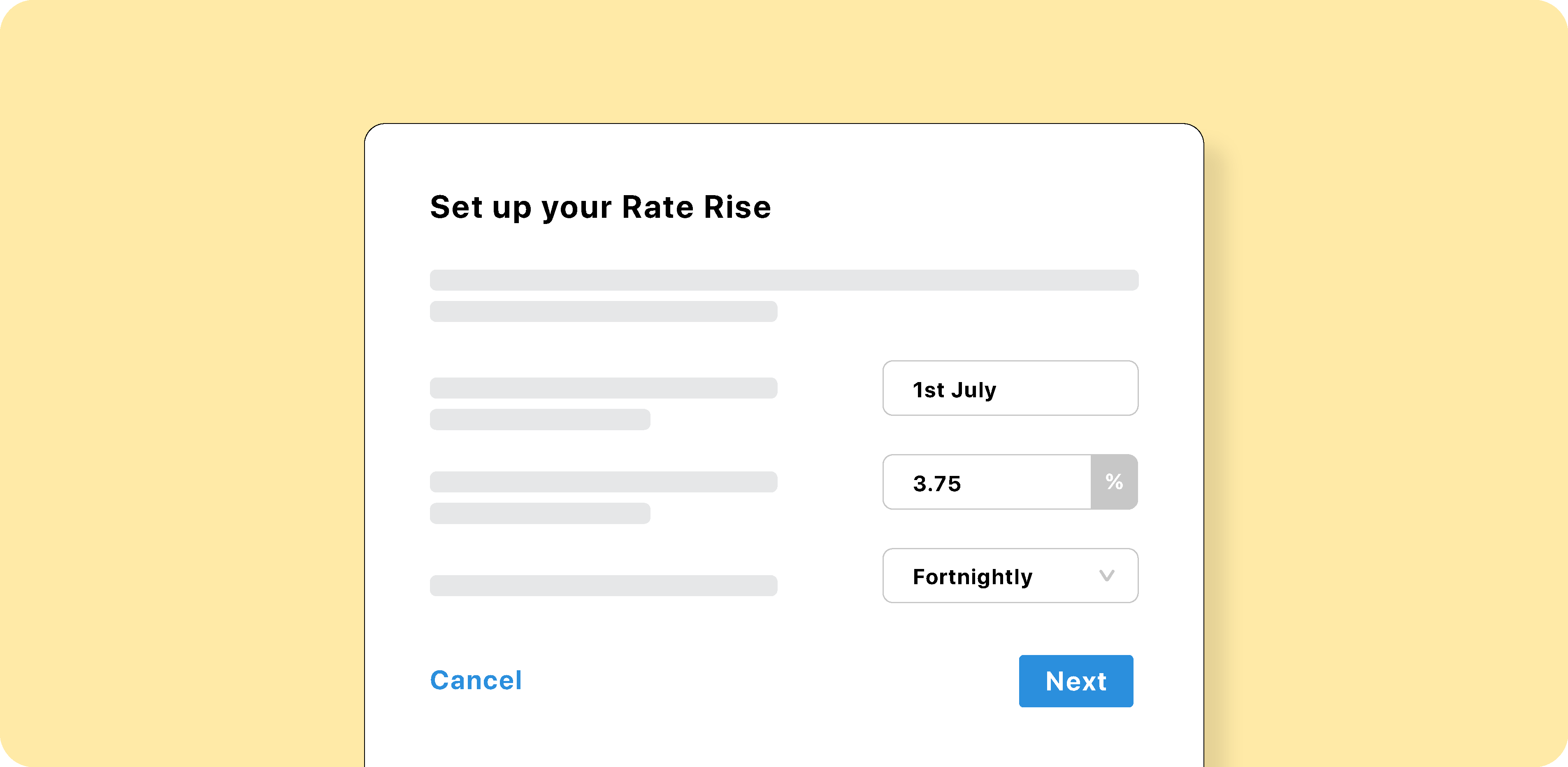 foundU's rate rise tool