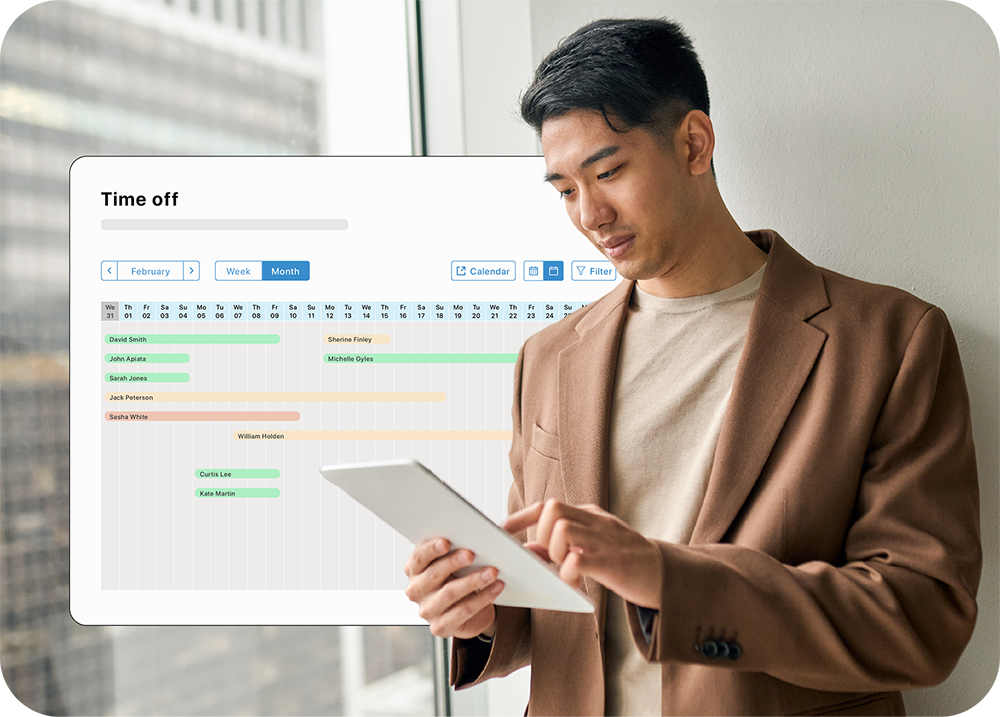 Payroll manager processing leave requests via their payroll software