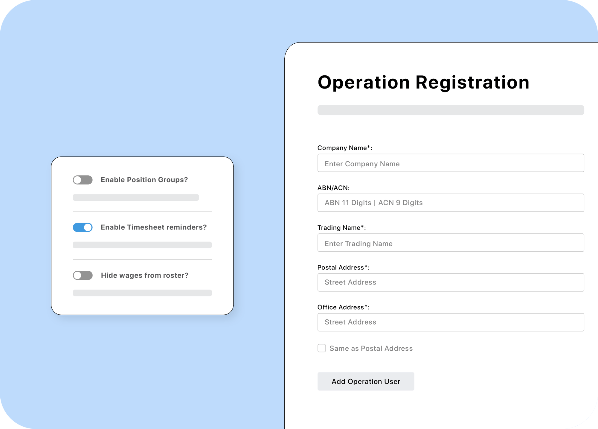 Payroll system that handles multiple business entities
