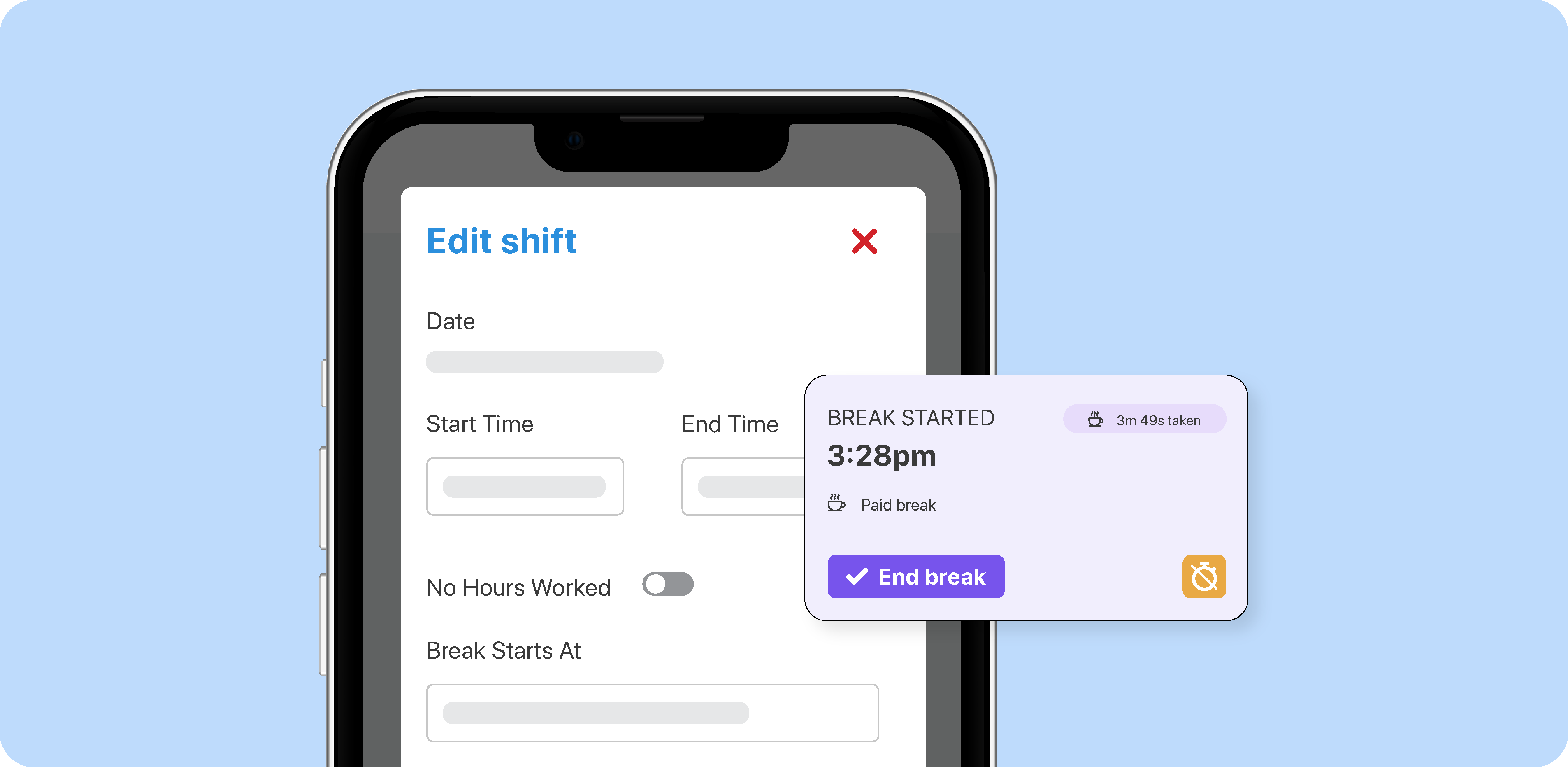 Shift submission tool for employees