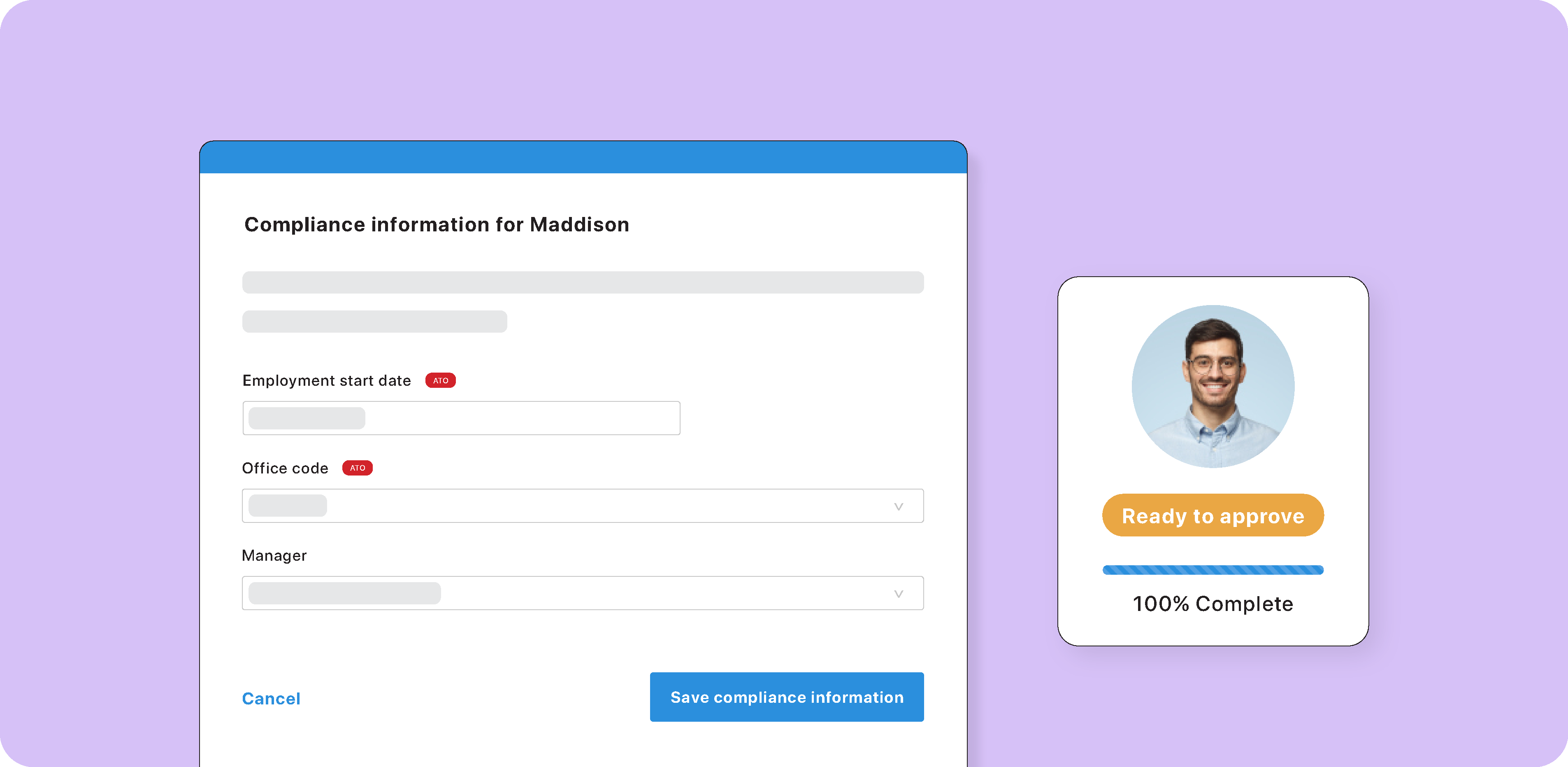 Online employee compliance records