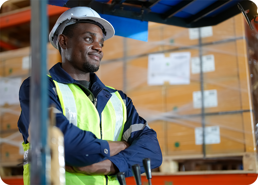 Worker in a warehouse