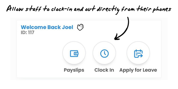 Allow staff to clock-in and out directly from their phones  - KnowledgeBase - v1 051022