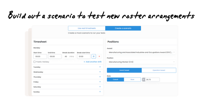Build out a scenario to test new roster arrangements  - KnowledgeBase - v1 111022