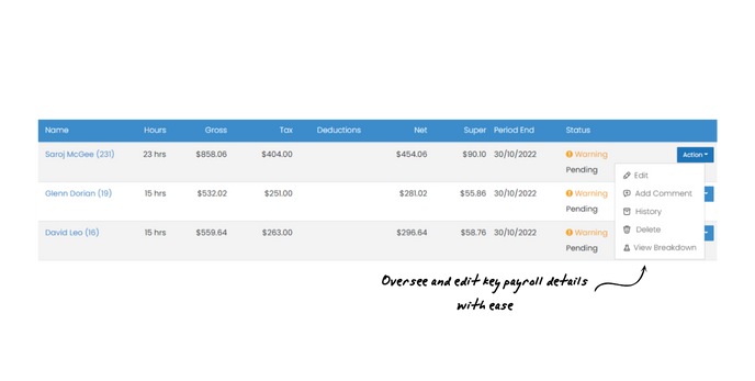 What is one click payroll?