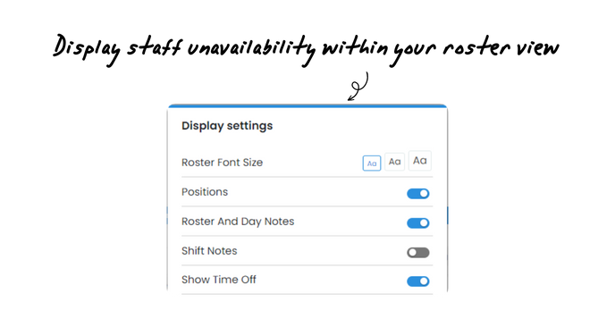 Display staff unavailability within your roster view  - KnowledgeBase - v1 131022