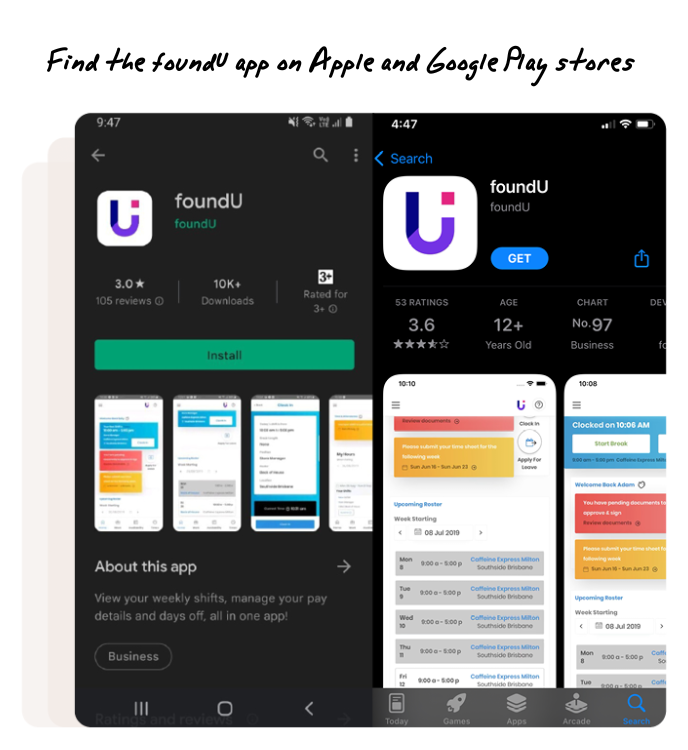Find the foundU app on Apple and Google Play stores  - KnowledgeBase - v1 051022