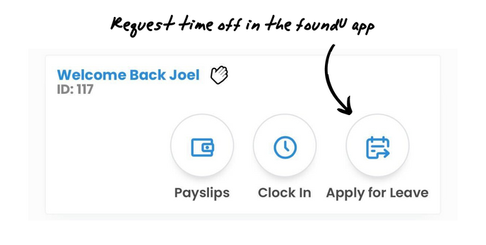 Request time off in the foundU app  - KnowledgeBase - v1 051022