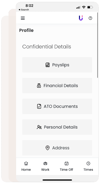 Mobile screenshot of employee profile in the foundU app