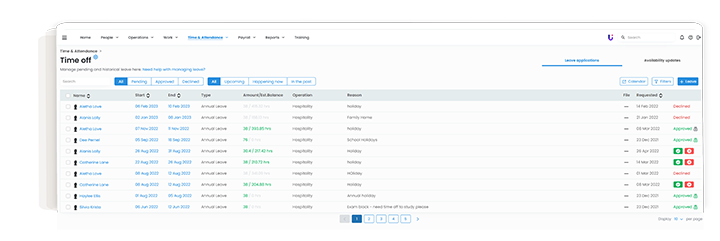 Leave management software tool