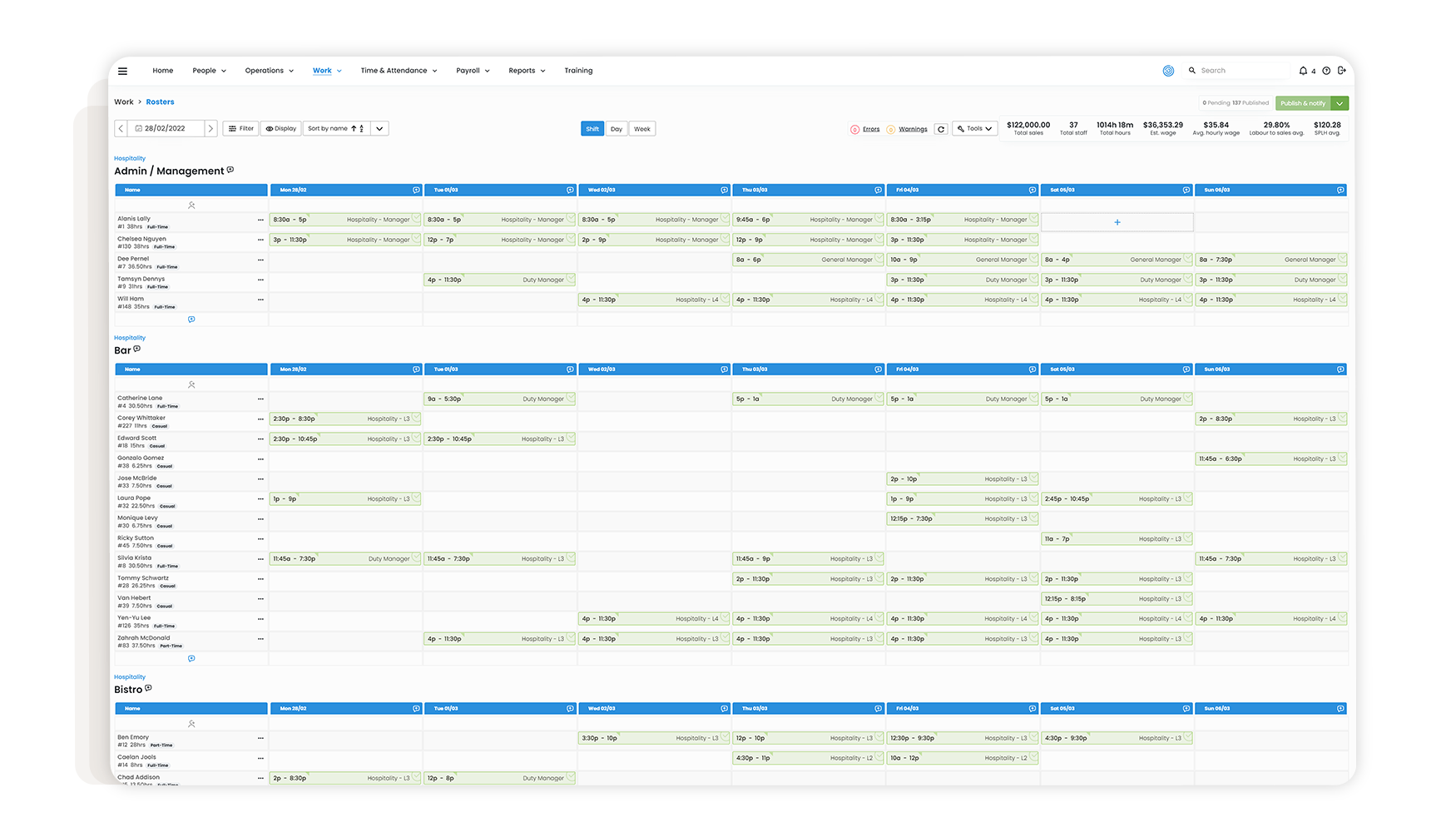 Hospitality workforce management software with foundU