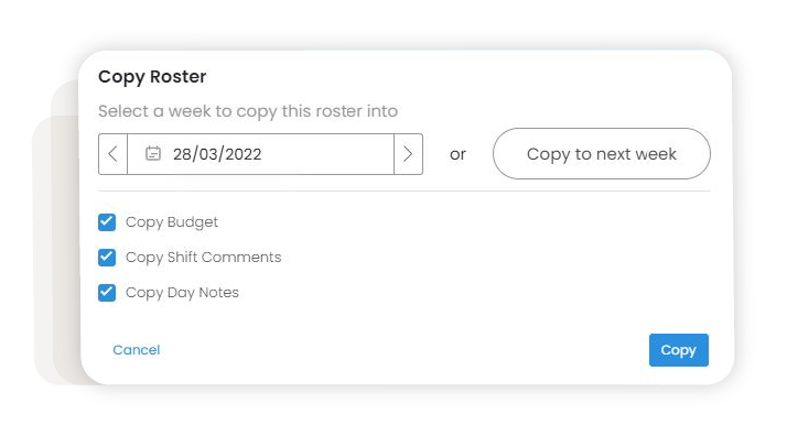 Retail rostering software with foundU